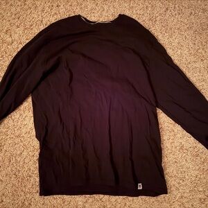 3 x Men's Russell Athletic Long Sleeve Crewneck Shirt - Black XXL